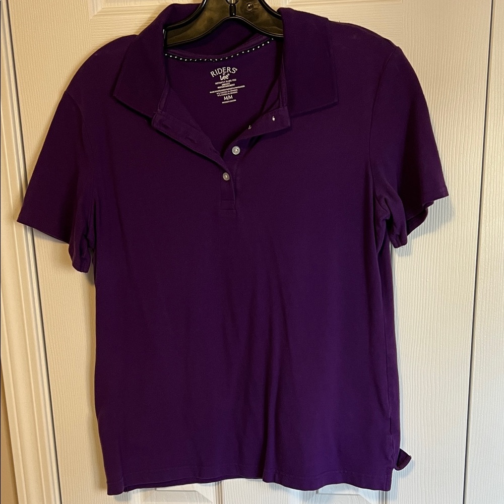 Riders by Lee Women's Purple Button Down Golf Shirt